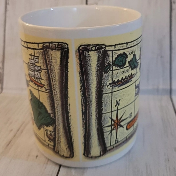 Map Of The Hawaiian Islands: Mug. 1996. Island Heritage. Maui Kauai Oahu Molokai - Picture 14 of 16